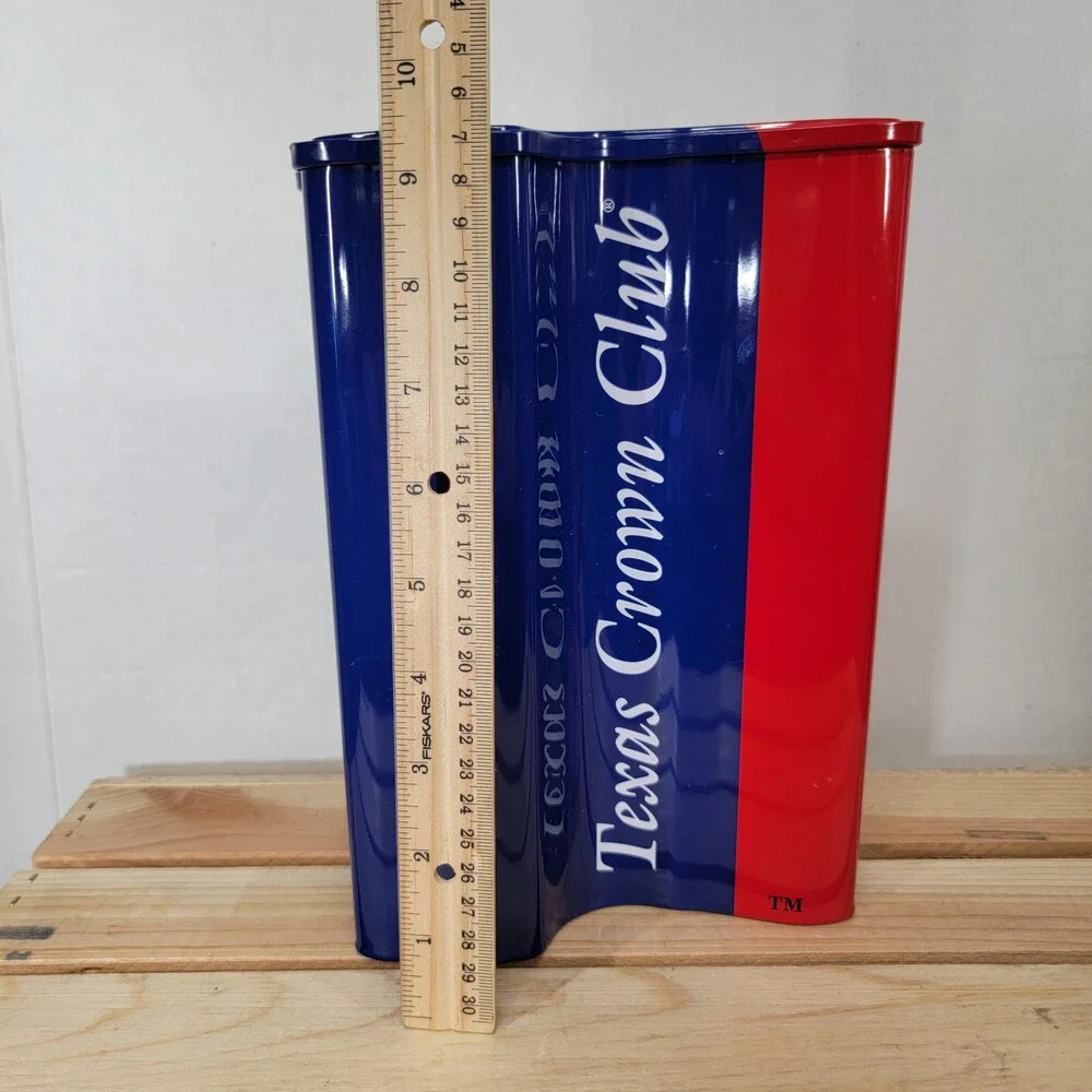 Texas Crown Club Whisky Tin 9.5